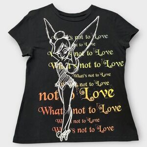Disney Tinker Bell Shirt Juniors 2XL Black Graphic What's Not To Love Tee Womens